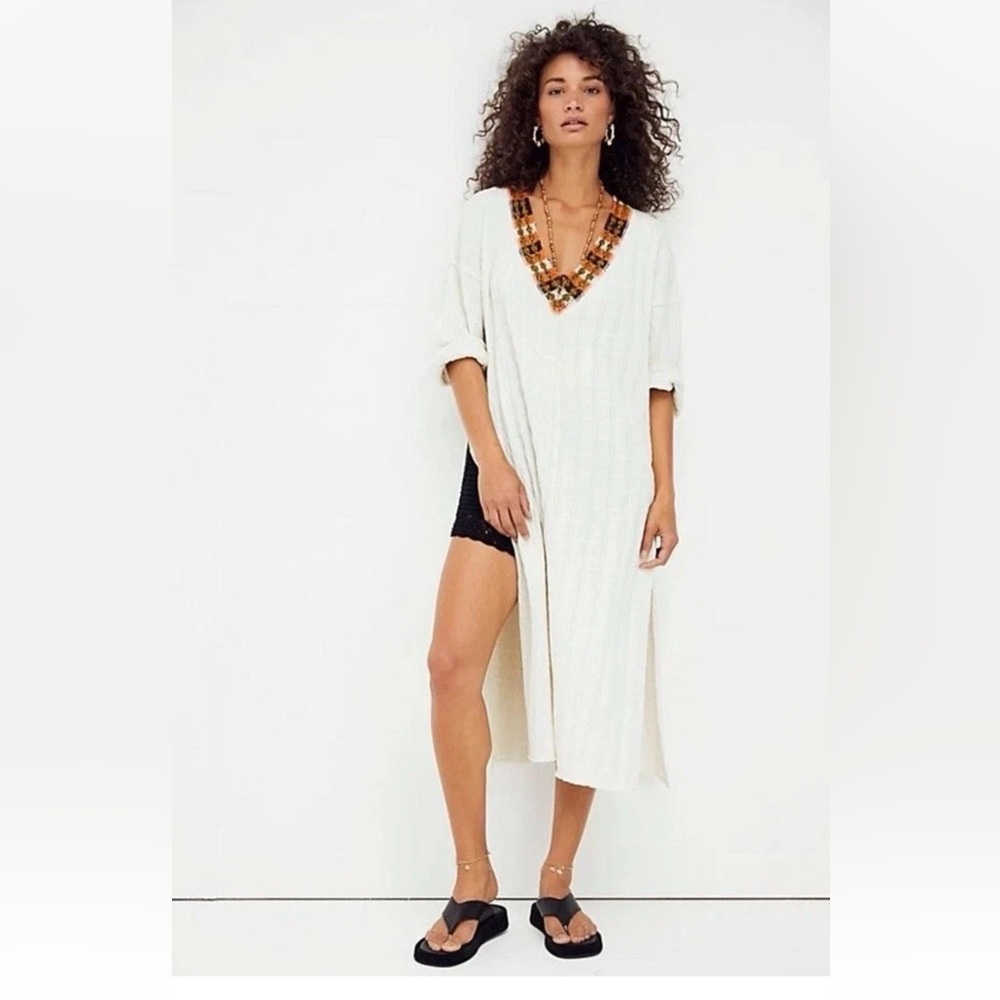 Free People Everyday Maxi Top Sz Medium V-Neck Size M